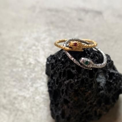 momocreatura Snake Ring Silver Emeraldʥإӥ С ɡ