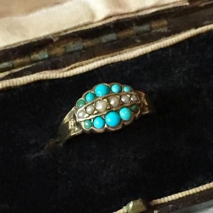 Victorian Turquoise Pearl Antique Ring ʥȥꥢ  ѡ ƥ󥰡