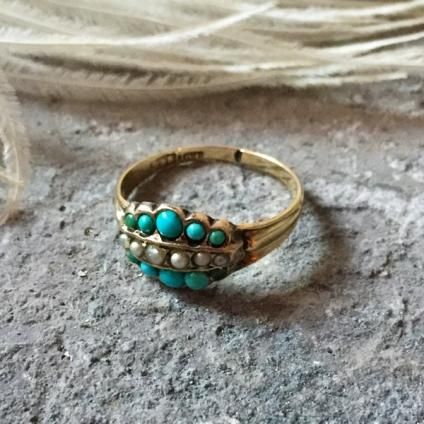 Victorian Turquoise Pearl Antique Ring ʥȥꥢ  ѡ ƥ󥰡