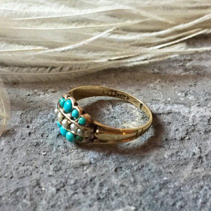 Victorian Turquoise Pearl Antique Ring ʥȥꥢ  ѡ ƥ󥰡