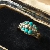 Victorian Turquoise Pearl Antique Ring （ヴィクトリアン ターコイズ パール アンティークリング）
