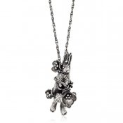 momocreatura Flower Rabbit Necklace Silverʥ⥯ꥢ ե   ͥå쥹 45cm+15cm