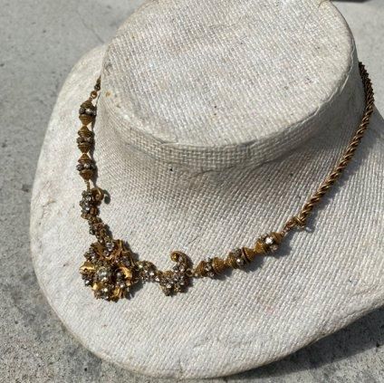 MIRIAM HASKELL Gold Metal Necklaceʥߥꥢϥ ɥ᥿ͥå쥹