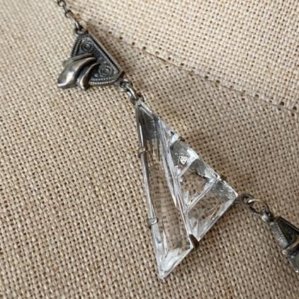 1910's Art Deco Crystal Glass Necklace1910ǯ ǥ ꥹ륬饹  ͥå쥹