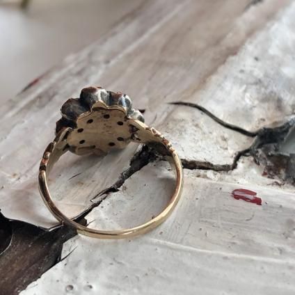 アンティーク　イギリス　Victorian 18K リング　ヴィンテージ Victorian 18K/Diamond Antique Ring（ヴィクトリアン 18K