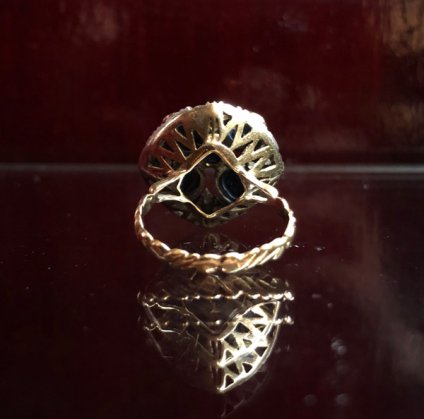 Victorian Gold/Saphire/Diamond Antique Ringʥȥꥢ /ե/ ƥ󥰡
