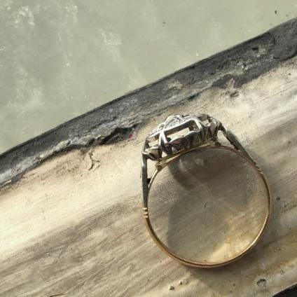 Victorian 15K Diamond Antique Ring（ヴィクトリアン 15K