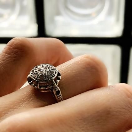 Victorian 15K Diamond Antique Ringʥȥꥢ 15K  ƥ󥰡