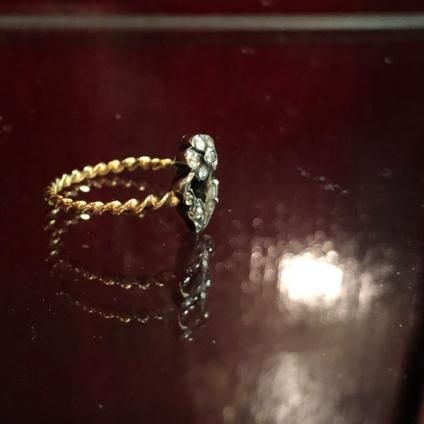 Victorian 18K Forget-me-not Diamond Antique Ringʥȥꥢ 18K ˺  ƥ󥰡