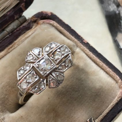 Art Deco 14K Diamond Antique Ringʥǥ 14K  ƥ󥰡