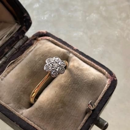 Edwardian 18K Diamond Cluster Ringʥɥǥ 18K  ƥ󥰡