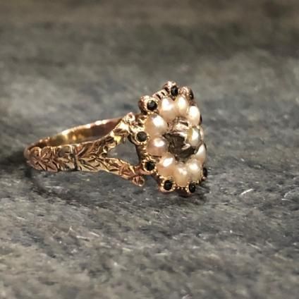 Victorian 9K Pearl Antique Ring（ヴィクトリアン 9K パール