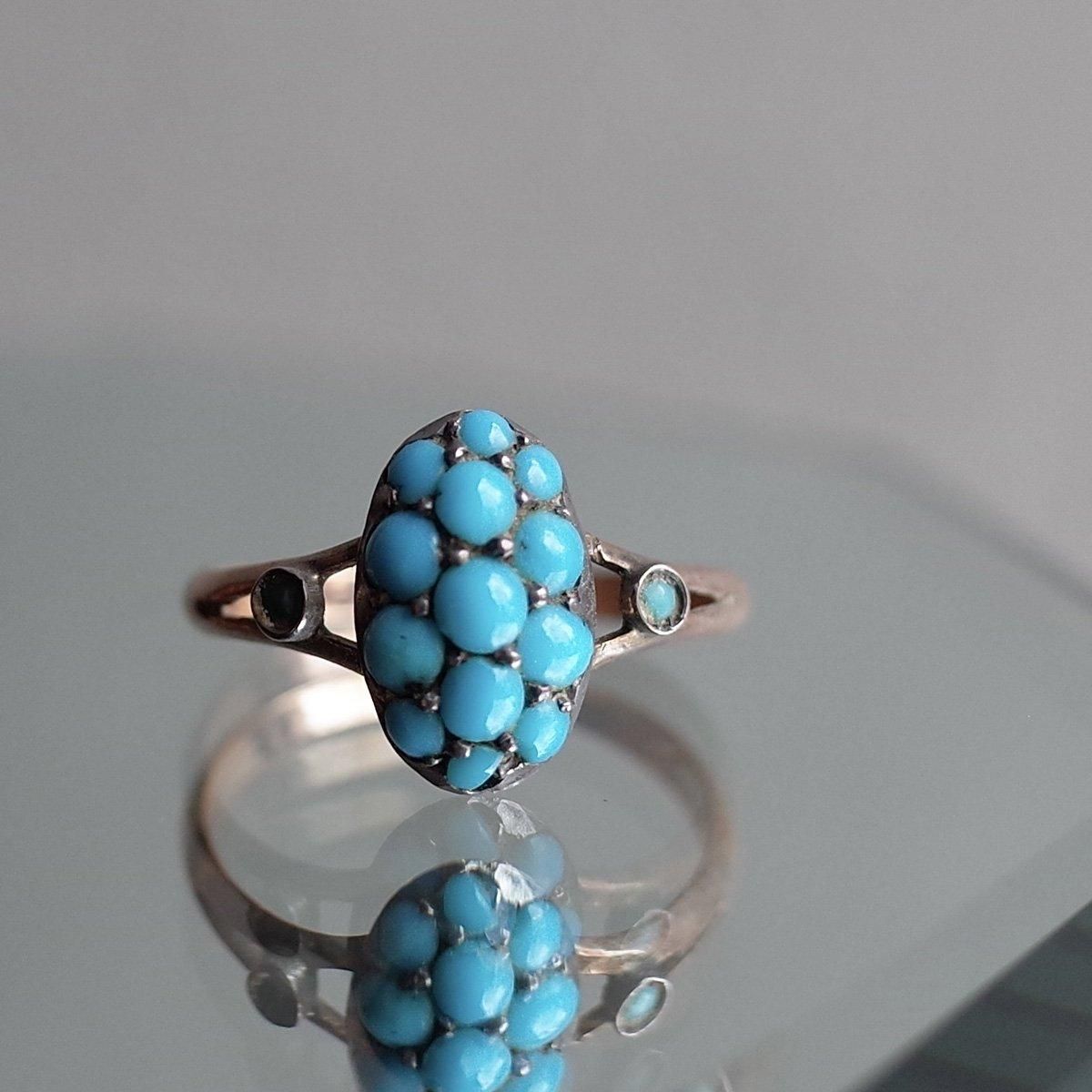 Victorian 9K Turquoise Antique Ringʥȥꥢ 9K  󥰡