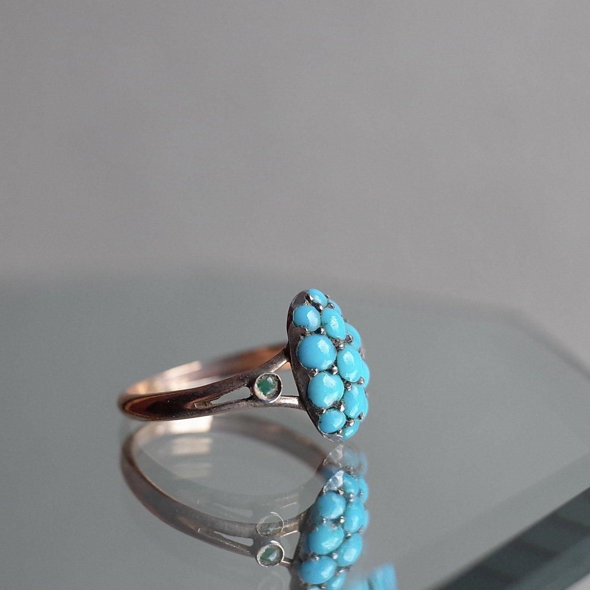 Victorian 9K Turquoise Antique Ringʥȥꥢ 9K  󥰡