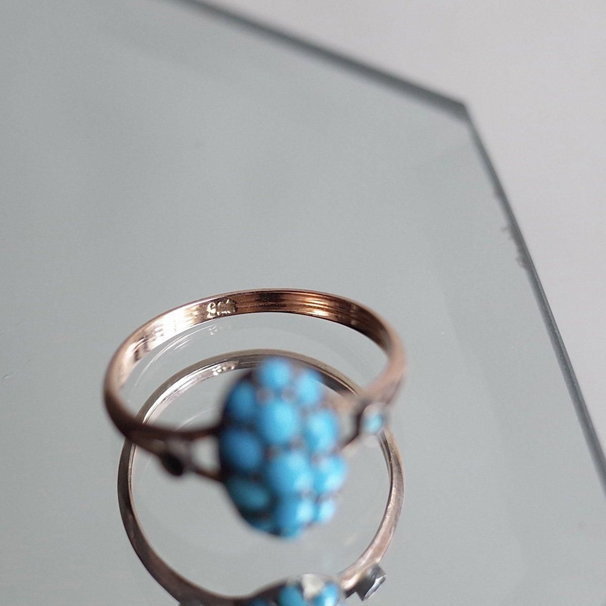 Victorian 9K Turquoise Antique Ringʥȥꥢ 9K  󥰡