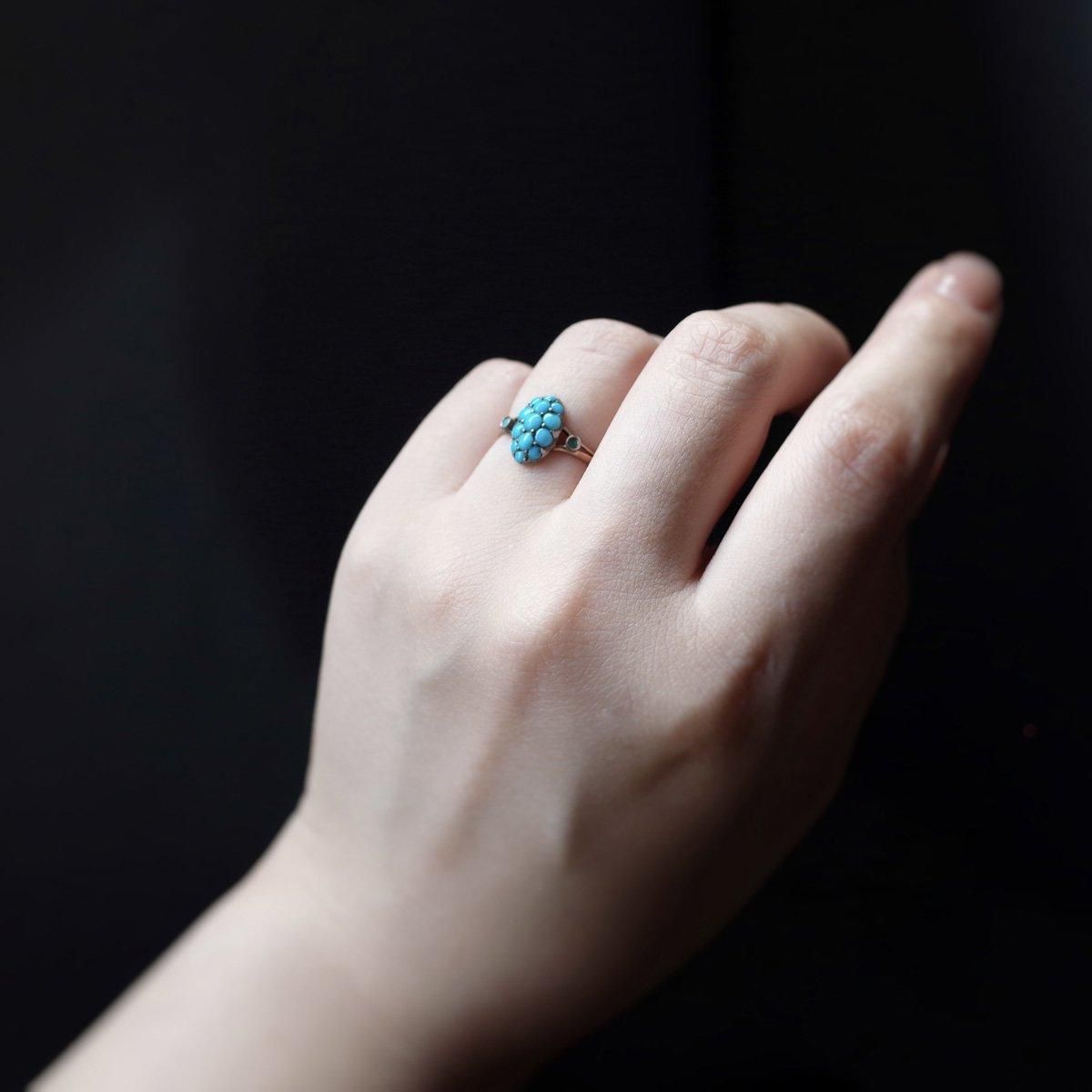 Victorian 9K Turquoise Antique Ringʥȥꥢ 9K  󥰡