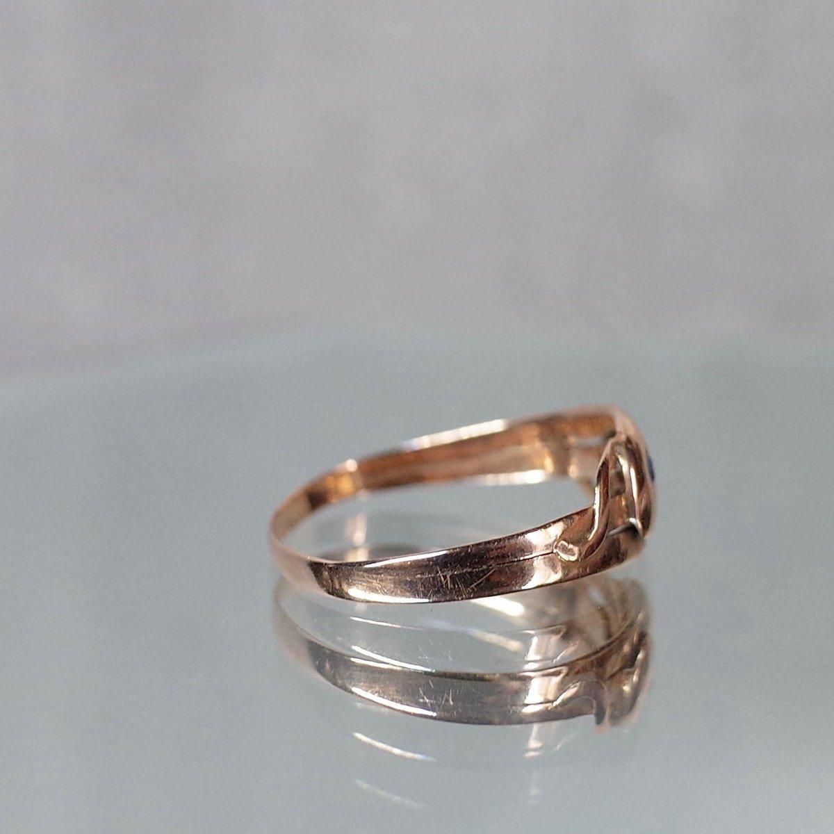 ȥꥢ - 1920ǯ 14K ӡ ե  󥰡Victorian - 20's 14K Ruby Saphire Snake Ring