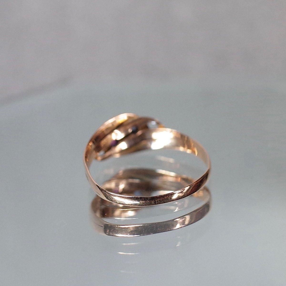 ȥꥢ - 1920ǯ 14K ӡ ե  󥰡Victorian - 20's 14K Ruby Saphire Snake Ring