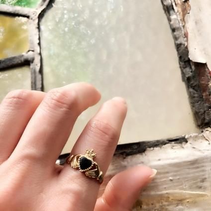 アイルランド　アンティーク　クラダリング　9k 9K クラダリング（Vintage Small Claddagh Ring）- JeJe PIANO