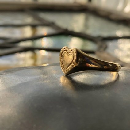 Vintage 9K Heart Signet Ringʥơ 9K ϡ ͥåȥ󥰡