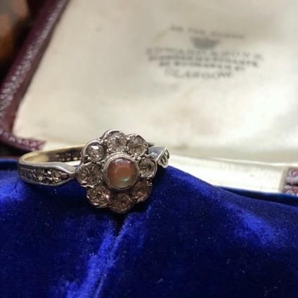 1920's 9K Sapphiret Cluster Ring1920ǯ 9K եå 饹󥰡