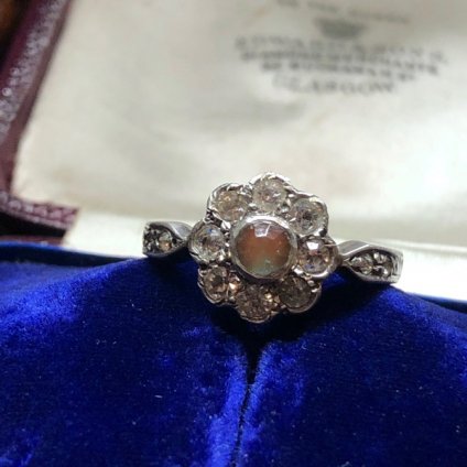 1920's 9K Sapphiret Cluster Ring（1920年代 9K サフィレット