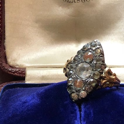 1920's Silver gilt Sapphiret Ring（1920年代 シルバー サフィレット