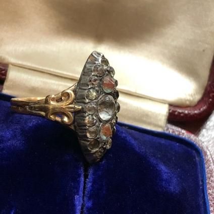 1920's Silver gilt Sapphiret Ring（1920年代 シルバー サフィレット