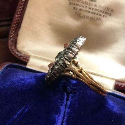 1920's Silver gilt Sapphiret Ring（1920年代 シルバー