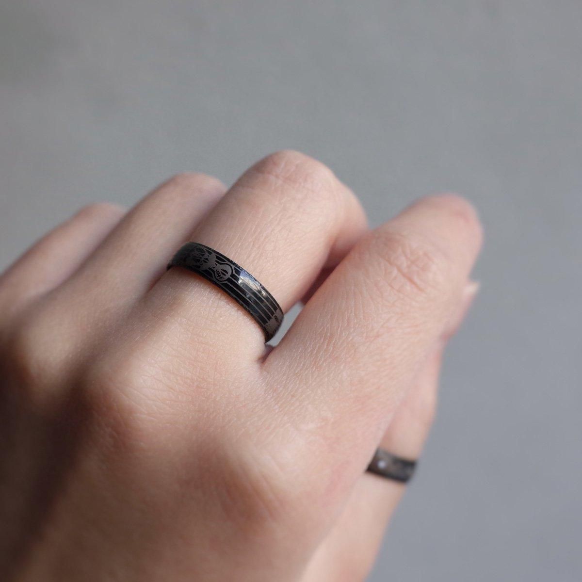 1950's Austrian Dead Stock Enamel Ring Black1950ǯ ȥꥢ ʥ  