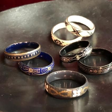 1950's Austrian Dead Stock Enamel Ring Black1950ǯ ȥꥢ ʥ  