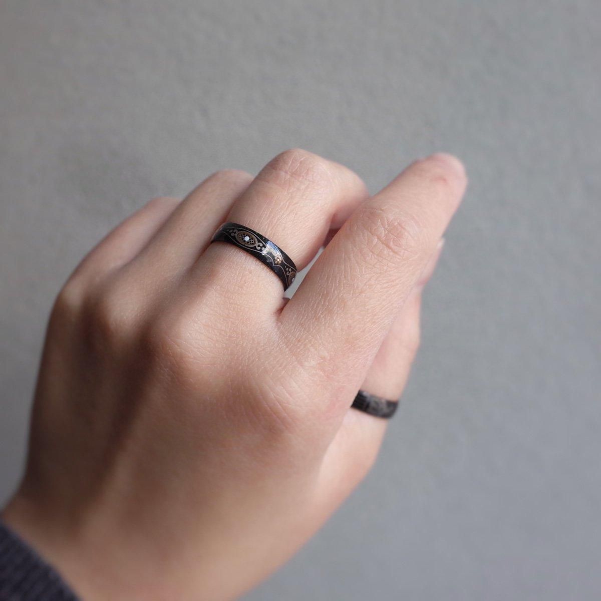 1950's Austrian Dead Stock Enamel Ring Black1950ǯ ȥꥢ ʥ  