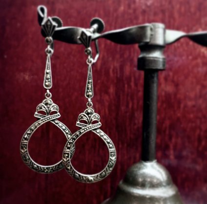 1930's Silver Marcasite earrings 1930ǯ С ޡ 󥰡