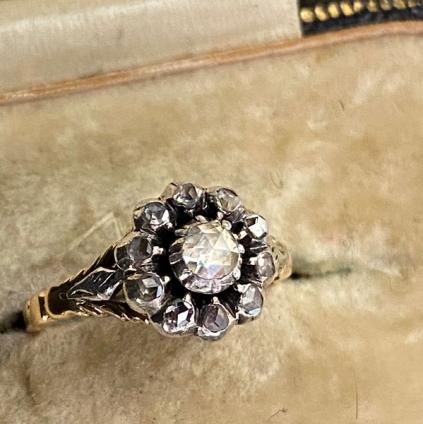 1950's Dutch Rose Cut Diamond Ring（1950's ダッチローズカット