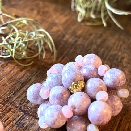 1960's Purple Marble Beads Earrings1960ǯ  ޡ֥ӡ 󥰡