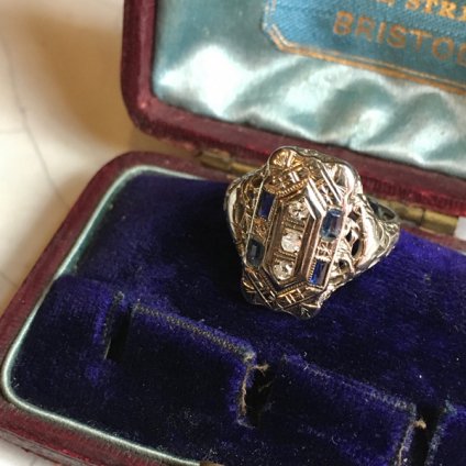 1920's WG Diamond Antique Ring1920ǯ ۥ磻ȥ  ƥ 󥰡