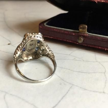 1920's WG Diamond Antique Ring1920ǯ ۥ磻ȥ  ƥ 󥰡