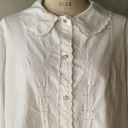 1930's Scallop Collar Cotton Blouse1930ǯ åץ顼 åȥ֥饦