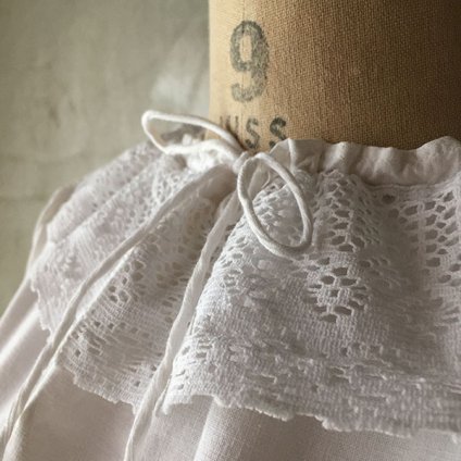 1940~50's Drawstring Collar Cotton Blouse194050ǯ ɥȥ󥰥顼 åȥ֥饦