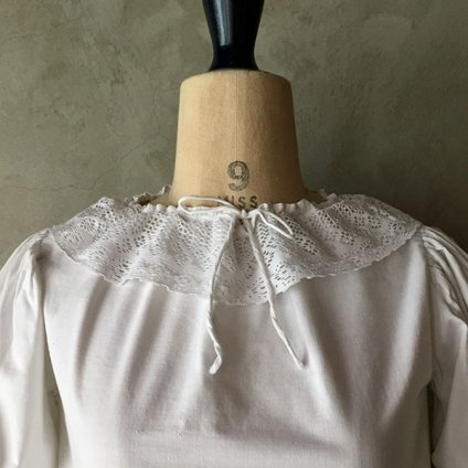 1940~50's Drawstring Collar Cotton Blouse194050ǯ ɥȥ󥰥顼 åȥ֥饦