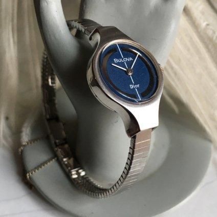 Dior ディオール/BULOVA ブローバ ダブルネーム シルバー 手巻き