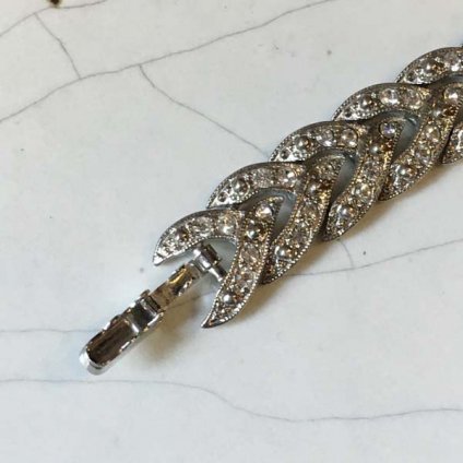 1930's Art Deco Paste Glass Bracelet1930's ǥ ڡȥ饹 ֥쥹åȡ