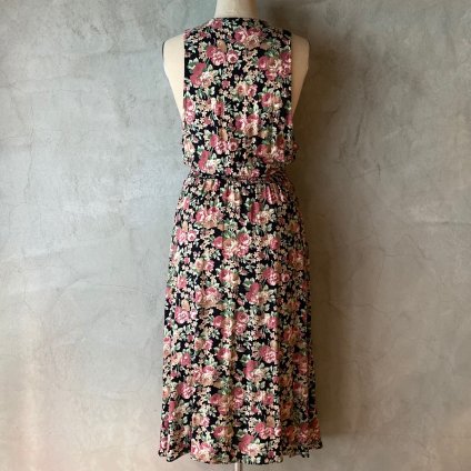 Vintage Flower Pattern Dress（ヴィンテージ 花柄ワンピース）- JeJe 