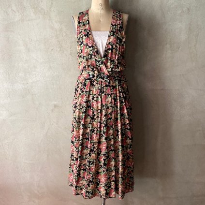 Vintage Flower Pattern Dress（ヴィンテージ 花柄ワンピース）- JeJe