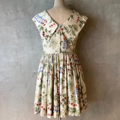 1960's Botanical Pattern Dress（1960年代 ボタニカル柄
