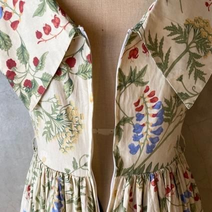 1960's Botanical Pattern Dress1960ǯ ܥ˥ԡ