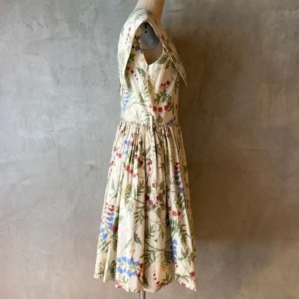 1960's Botanical Pattern Dress1960ǯ ܥ˥ԡ