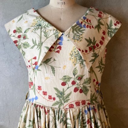 1960's Botanical Pattern Dress（1960年代 ボタニカル柄ワンピース ...