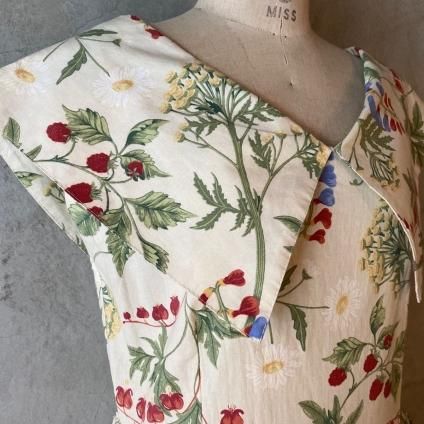 1960's Botanical Pattern Dress1960ǯ ܥ˥ԡ