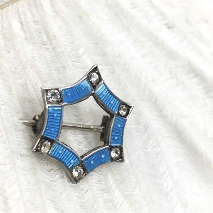 * vintage brooch ୨୧ *✵ ヴィンテージ ブローチ (e) Edwardian enamel paste Brooch（エドワード期 エナメル